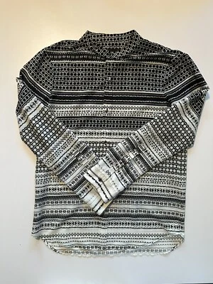 Camisa Diesel Negra Dorada Para Mujer Botón Frontal Talla 44 Manga Larga Blanca/Negro Foto 1 de 4