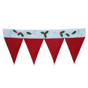 Christmas Valances Windows Christmas Santa Hat Curtain Holiday Window Curtain - Bild 1 von 9