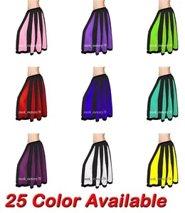 Chiffon GYPSY Stripe Flowing Belly Skirt Adult Black Stripe Trim BellyDance C8-2 - Picture 1 of 25