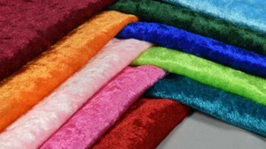 Premium CRUSHED VELVET FABRIC Stretch Velour Dress Craft Material 58" EP - Picture 1 of 98