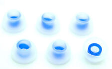 6X in Ear Silicon Stöbsel Ohrstöpsel Polster Gummi Blau Transpar Universal Gr. M