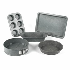 Salter Marble Bakeware - Muffin Tray, Baking Tray, Springform, Round Tin & Loaf