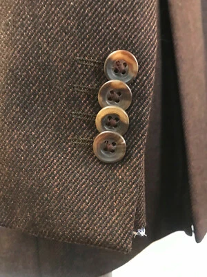 Casaco esportivo masculino ARNOLD BRANT MARROM CASHMERE ITALIANO BLAZER 44R 3 botões* - Imagem 1 de 4