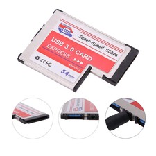 USB3.0 NEC Chip Adapter Expansion PCMCIA Express 2 Port Card for Notebook Laptop