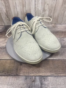 Ted Baker London Men's Off White Suede Brogue Shoes Size 42.5 US 9/9.5 - Picture 1 of 15