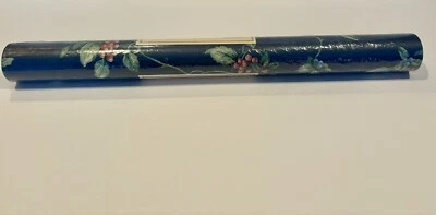 Papel tapiz fino prepasado floral azul YORK 56 pies cuadrados 1 rollo doble Foto 1 de 4