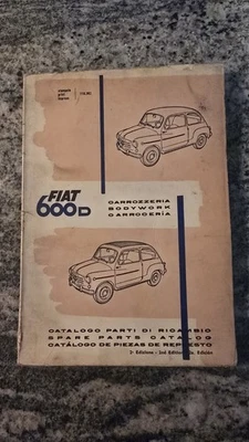 Capas para catálogo de peças sobressalentes para carroceria Fiat 600D 110.352 2ª edição - Imagem 1 de 4