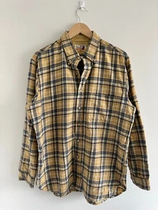 Vtg Lobo By Pendleton Wool Plaid Long Sleeve Beige Black Shirt Men’s L - Picture 1 of 10