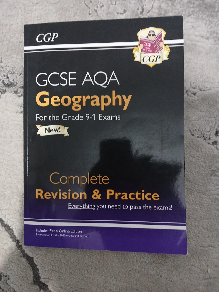 GCSE 9-1 Geography AQA Complete Revision & Practice Book By CGP - Used, Good Condition