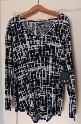 Просто Вера Wang блузка рубашка новый с ярлыками размер 1 X длинным рукавом v-образным вырезом - Изображение 1 из 4