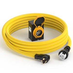 Caja de entrada y cable TOOLIOM 50A Gen 50 ft NEMA 14-50P/SS2-50R UL/ETL - Imagen 1 de 6