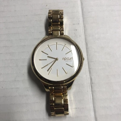 Relógio feminino Rip Curl Horizon 42mm tom dourado mostrador branco A2606G nova bateria leitura - Imagem 1 de 4