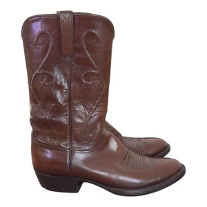 Lucchese Classics Cherry Western Cowboystiefel USA Handarbeit erhöhte Ranken Herren 11 D - Bild 1 von 10