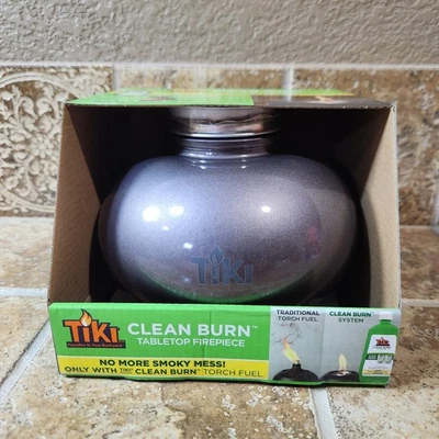 TIKI Clean Burn 桌面 露台 手电筒 可重复使用 Roundwick Burner System 灰色 — 第 1/4 张图片