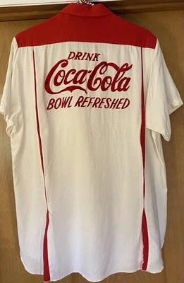 1960's VINTAGE RAYON CHESWICK COCA-COLA RAYON BOWLING SHIRT MEDIUM EXC - Image 1 of 4