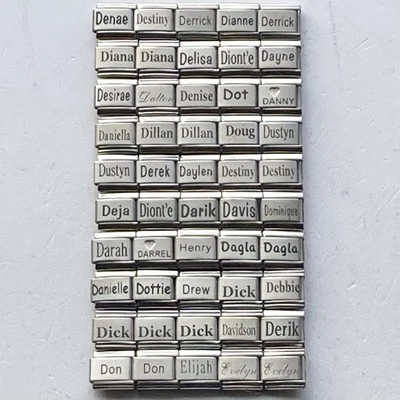 Lote de 50 piezas DIJES ITALIANOS 9 MM #423 al por mayor nuevo stock antiguo piezas de enlace nuevas en stock Foto 1 de 4