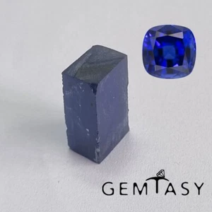 Rough stone for faceting - lab Sapphire Royal Blue Czochralski (Pulled) 19-24ct - Picture 1 of 6