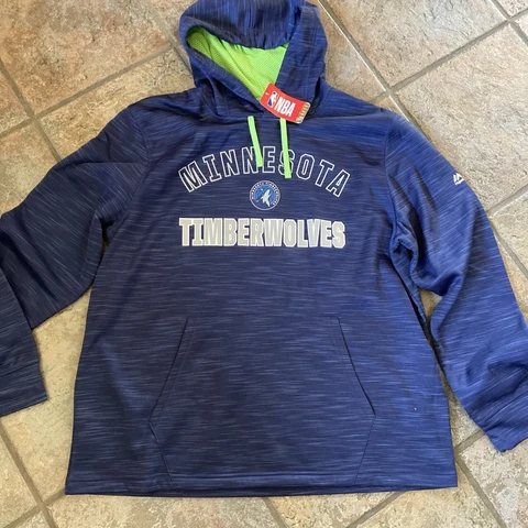 Majestic Minnesota Timberwolve Mens XL Therma TX3 Hoodie Sweatshirt Blue Cover