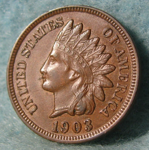 1903 Indian Head Penny Small Cent United States Coin #217 Cover