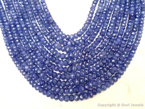 Zafiro de 2,5 mm a 4,5 mm (rondelle facetado 10/15/20) elige cantidad y tamaño A++ - Imagen 1 de 2