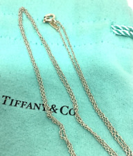 Tiffany & Co. Sterling Silver 1mm 24 Inch Long Chain Link Necklace