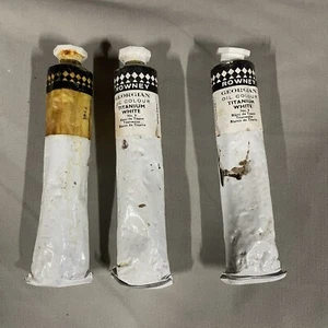 Vintage Rowney Georgian Oil Colour Paint Titanium White Bundle x3 New Sealed - Picture 1 of 9