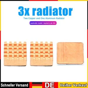 3 Stück Kupfer-Kühlkörper-Kühlkörper, passives Kühlpad für Raspberry Pi 3B+/3B/2 - Bild 1 von 10