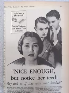 Crema Dental Kolynos 1930 Anuncio "Suficientemente Bonito Pero Observa Sus Dientes" Higiene Vergüenza - Imagen 1 de 4