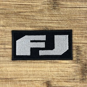 Toyota FJ Cruiser Embroidered OEM Patch 3x1 Inch Black Silver Badge - Picture 1 of 2