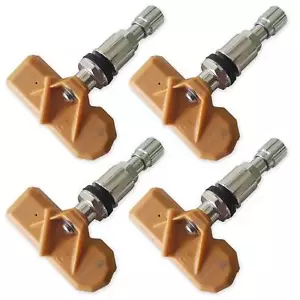 4 TPMS pre-programmed Sensors silber for Ford B-MAX C-MAX EcoSport Edge Fiesta F - Picture 1 of 5