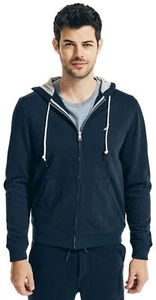 Nautica Men's Full-Zip Fleece Hoodie, Navy, XL - Picture 1 of 5