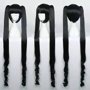 100cm Long Straight Synthetic Hair Wigs Hestia Anime Cosplay ponytail lady's wig - Picture 1 of 3