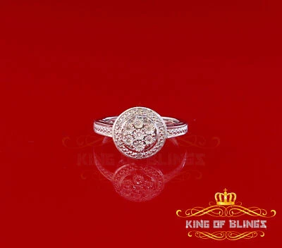 0.06CT Real Diamond Womens 925 Sterling Silver Round Tikli White Ring Size 7 - Image 1 of 4