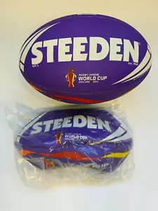 Steeden Rugby League World Cup 2021 Official Ball - Size 5 - Picture 1 of 4