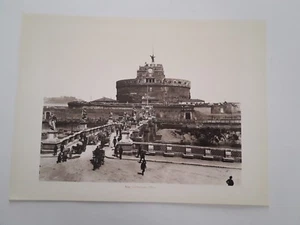 Roma Castel Sant'Angelo anno 1890 - Stampa Riproduzione - Picture 1 of 1
