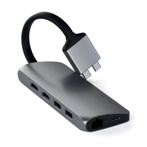 ADAPTADOR MULTIMEDIA DUAL TIPO C Satechi con 2 x HDMI 4K - Gris espacial - Imagen 1 de 6