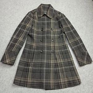 Marc O'Polo Cappotto Donna Lana Pea 36 - S Grigio Cappotto a Quadri Giacca Lunga - Foto 1 di 15