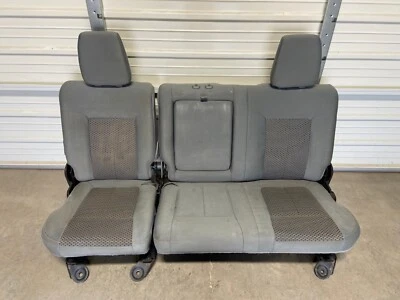 1999-2016 FORD F250 F350 F450 SUPER DUTY REAR SEATS GRAY CLOTH - Image 1 of 4