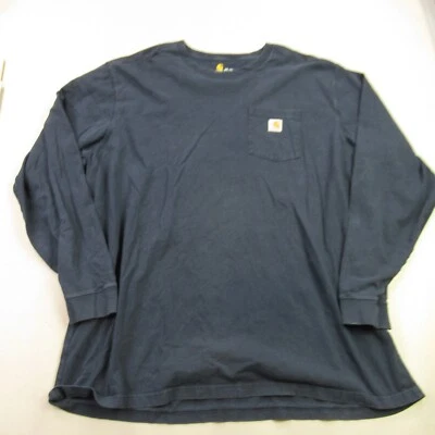 Carhartt Shirt Mens 3XL Tall Long Sleeve Crew Neck Lightweight Pocket Blue - Image 1 of 4