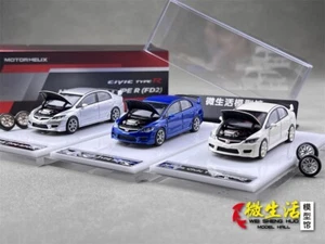 MOTORHELIX 1:64 Honda Civic Type R(FD2) Car model Alloy Diecast Ornaments Gifts - Picture 1 of 23