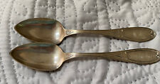 2 Early J Hyman Pure Coin Silver Teaspoons Engraved