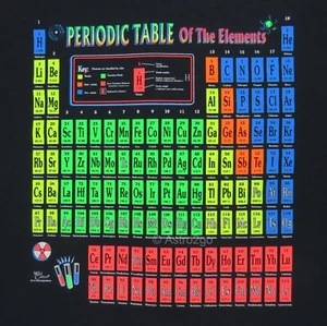 T-shirt AGGIORNATA TAVOLA PERIODICA GLOW-Chemistry Elements Science NUOVA! Taglia S-2X - Foto 1 di 4