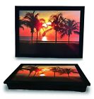 Sun Set Laptray With Soft Padded Bean Bag Cushioned Laptop tray Breakfast Dinner