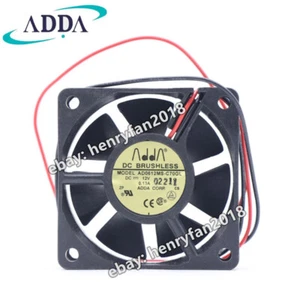 For ADDA AD0612MS-C70GL DC 12V 0.13A 60*60*20mm 2wire Brushless Case Cooling Fan - Picture 1 of 5