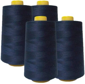 4Pack of 6000 Yard Spools Sewing Thread All Purpose Spun Polyester Overlock Cone - Picture 1 of 53