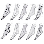  5 Pairs Transparent Net Socks Gauze Women's Girls Ankle Features for