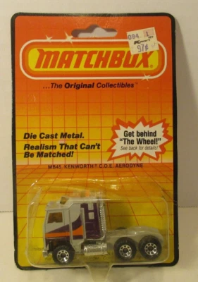 Vintage 1983 Matchbox Diecast on Blister Card MB45 Kenworth C.O.E. Aerodyne - Изображение 1 из 4