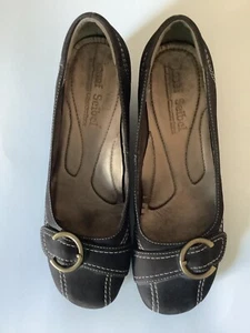 New Joseph Seibel European Comfort Shoes Wedge Size 7.5 Brown Suede - Picture 1 of 4