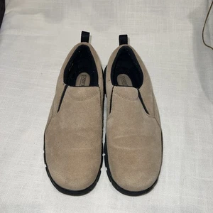 Lands End Men’s Size 9 M Slip On Suede Loafer Waterproof Tan - Picture 1 of 9