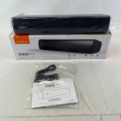 Creative Stage Air V2 Compact Under-Monitor Soundbar in Black 20W - Image 1 of 4